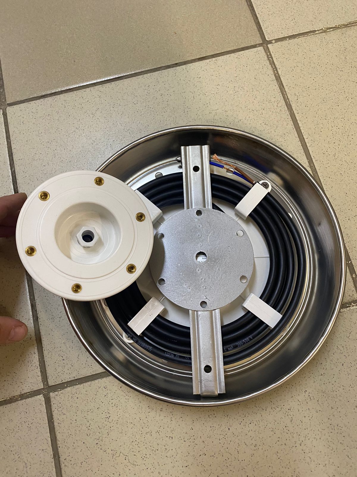 Прожектор светодиодный 36Вт Gemas SlimLED-INOX RGB+White 252мм 12В оправа н/с (универсал) (052153SS)